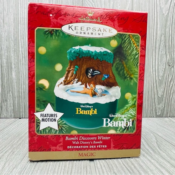 Vintage Hallmark Keepsake Disney's Bambi Discovers Winter Christmas Ornament 01 - Picture 2 of 10